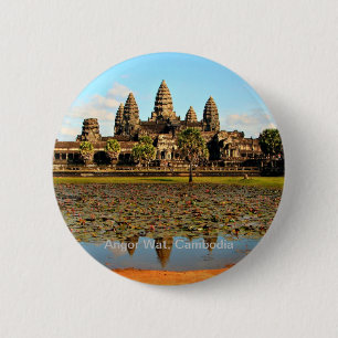 Angkor Wat, Cambodia 6 Cm Round Badge