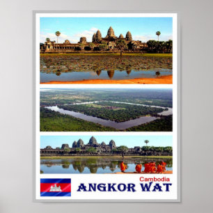 Angkor Wat - Cambodia - Mosaic - Poster