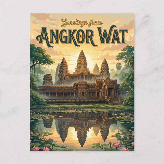 Angkor Wat Cambodia Postcard (Front)