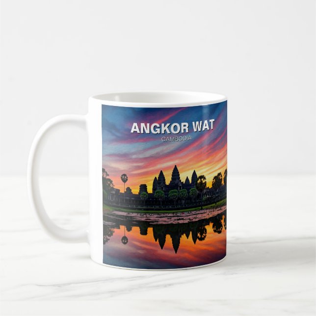 Angkor Wat Cambodia Sunset Coffee Mug (Left)