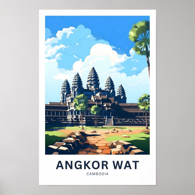 Angkor Wat Cambodia Travel Print (Front)