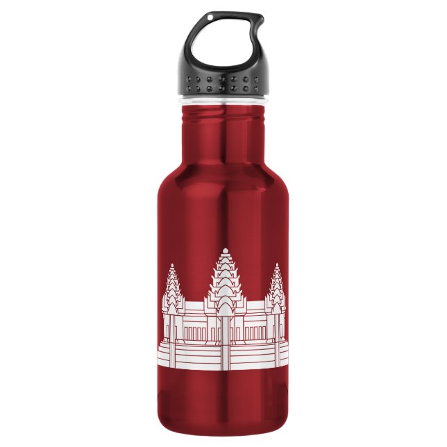 Angkor Wat Cambodian / Khmer Flag 532 Ml Water Bottle (Front)
