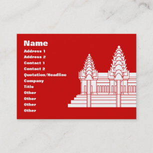 Angkor Wat Cambodian / Khmer Flag Business Card