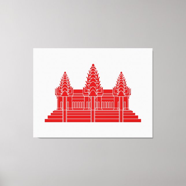 Angkor Wat Cambodian / Khmer Flag Canvas Print (Front)
