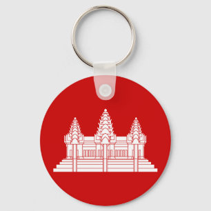 Angkor Wat Cambodian / Khmer Flag Key Ring