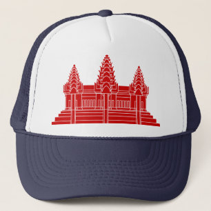 Angkor Wat Cambodian / Khmer Flag Trucker Hat
