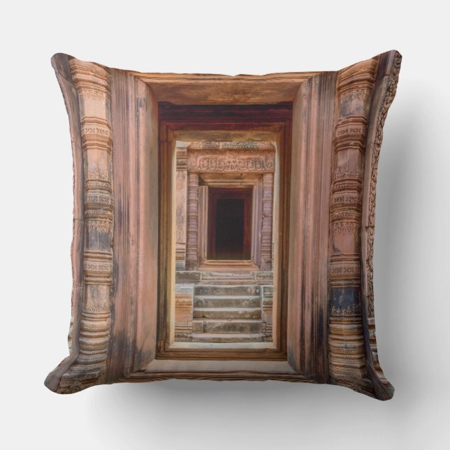 Angkor Wat Entryway, Cambodia Cushion (Front)