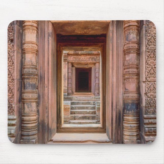 Angkor Wat Entryway, Cambodia Mouse Pad (Front)