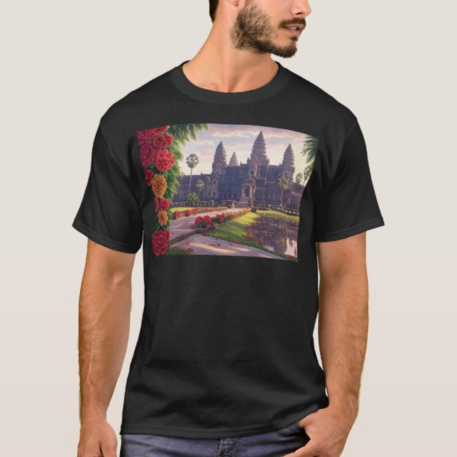 Angkor Wat Flowers II T-Shirt (Front)