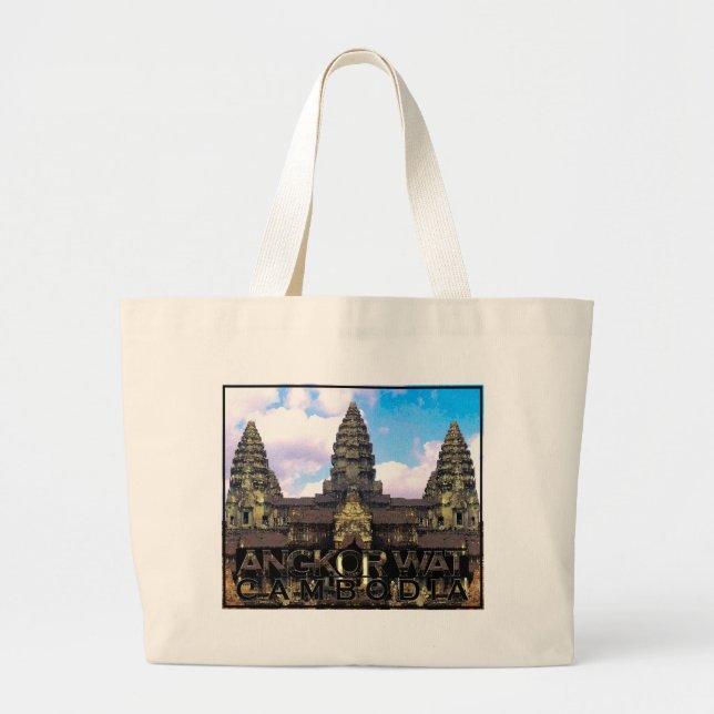 Angkor Wat Large Tote Bag (Front)