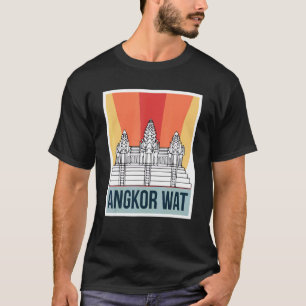 Angkor Wat Retro Cambodia Asia Tourist T-Shirt