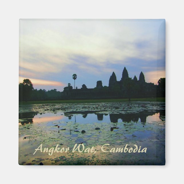 Angkor Wat Silhouette Colours Magnet (Front)