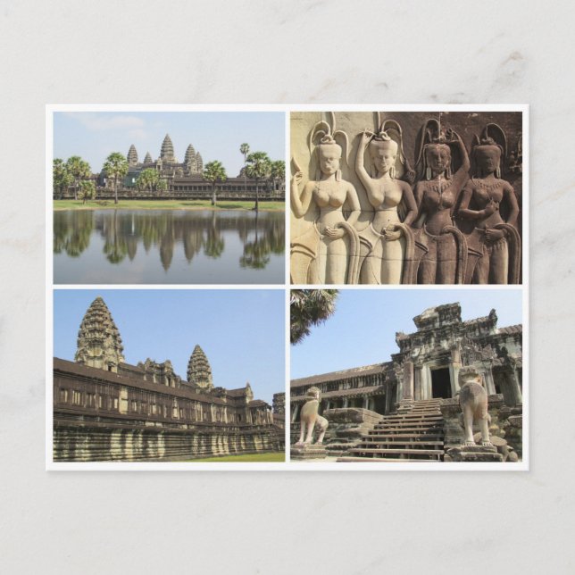 angkor wat squares postcard (Front)