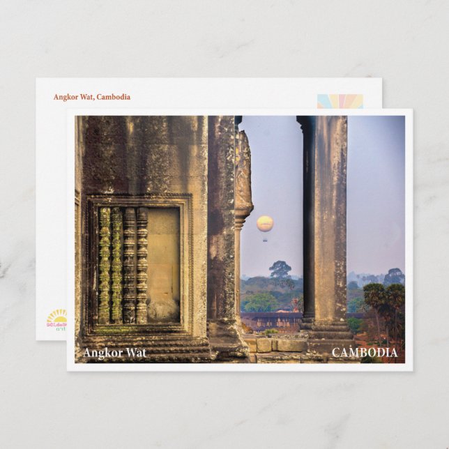 Angkor Wat Sunrise Balloon – Postcard (Front/Back)