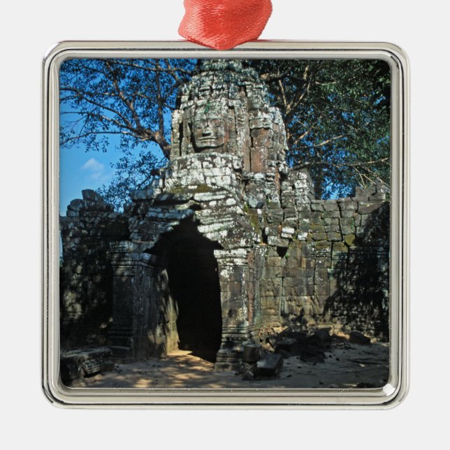 Angkor wat, Ta som temple - Cambodia, Asia Metal Tree Decoration (Front)