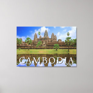 Angkor Wat Temple   Kampuchea, Cambodia Canvas Print
