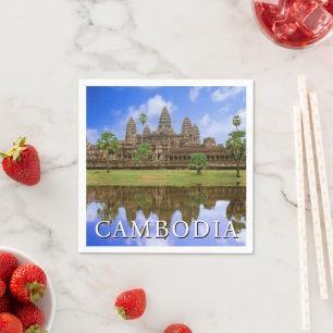 Angkor Wat Temple Kampuchea, Cambodia Napkin