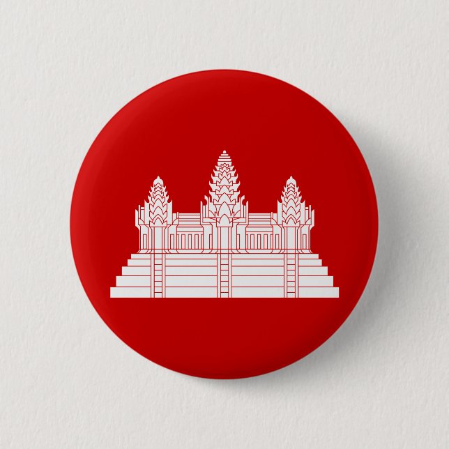 Angkor Wat Ver.2.0. Khmer Temple 6 Cm Round Badge (Front)