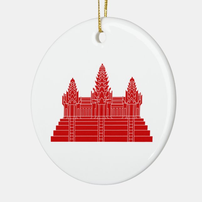 Angkor Wat Ver.2.0. Khmer Temple Ceramic Tree Decoration (Left)