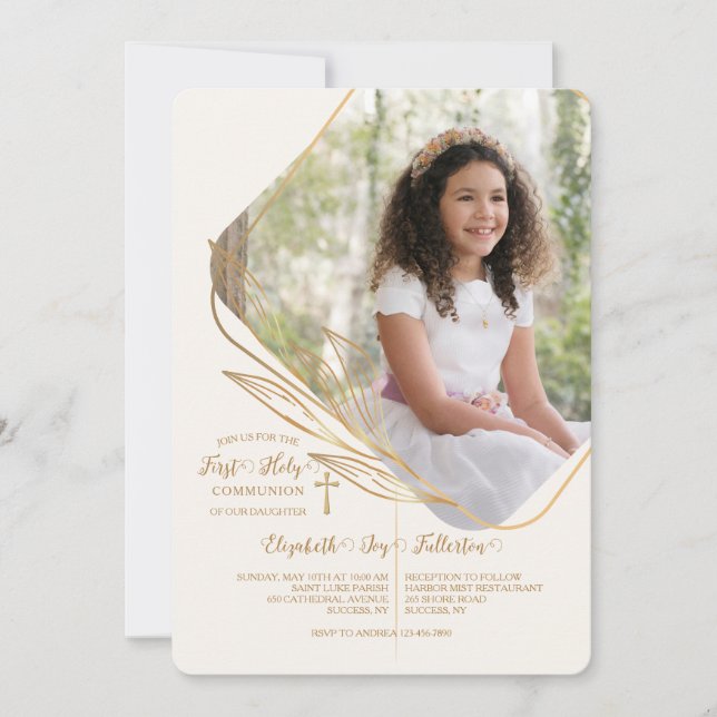 Angle Photo Religious Invitation (Front)