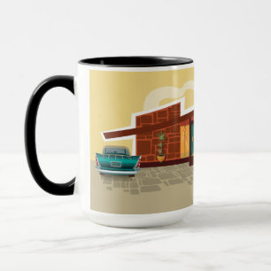Angle Roof Mid Century Modern House - SET Mug
