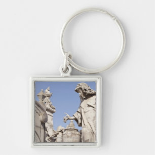 Angle Statue Close Up in La Recoleta Cemetery Key Ring