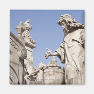 Angle Statue Close Up in La Recoleta Cemetery Magnet