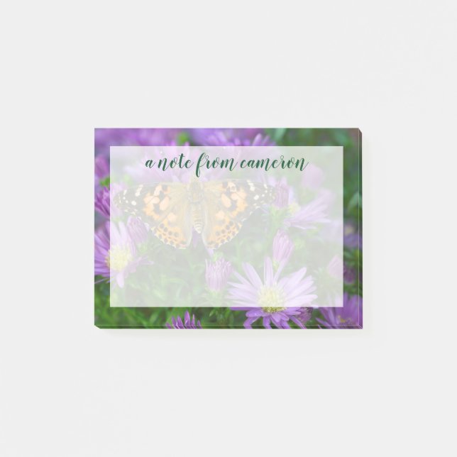 Angle Wing Butterfly On Cone Flower Post-it Notes (Front)
