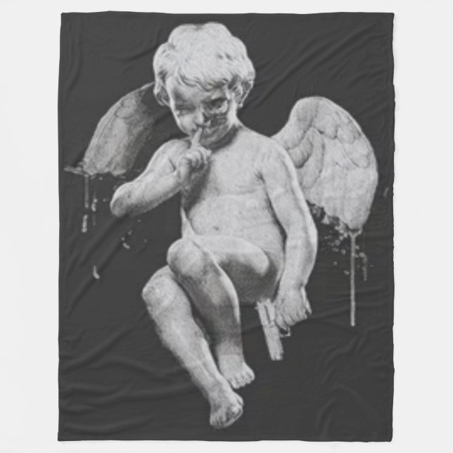 ANGLE with HANDGUN Fleece Blanket (Front)