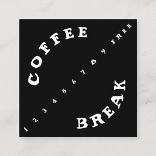 Angled Numbers Punch Simple Loyalty Coffee Card