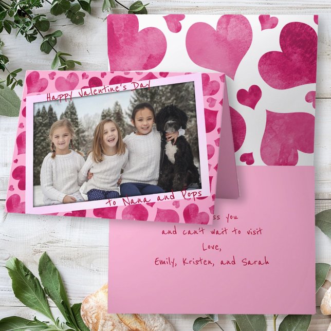 Angled Photo Grandparents Valentines Day Holiday Card (Creator Uploaded)