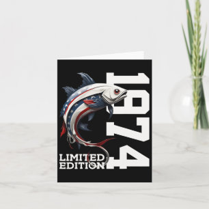 Angler 51st Birthday Fishing Limited Edition 1974  Card