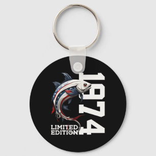 Angler 51st Birthday Fishing Limited Edition 1974  Key Ring