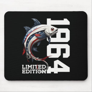 Angler 61st Birthday Fishing Limited Edition 1964 Mouse Pad