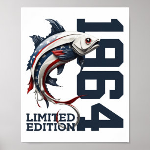 Angler 61st Birthday Fishing Limited Edition 1964 Poster