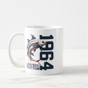 Angler 62nd Birthday Fishing Limited Edition 1964 Coffee Mug