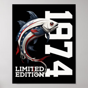 Angler Birthday Fishing Limited Edition 1974 1  Poster