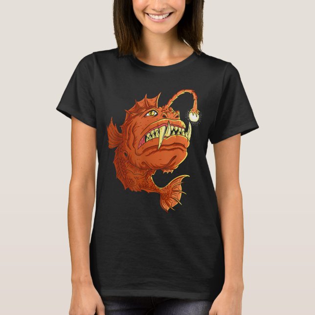 Angler Fish Deep Sea Fish T-Shirt (Front)