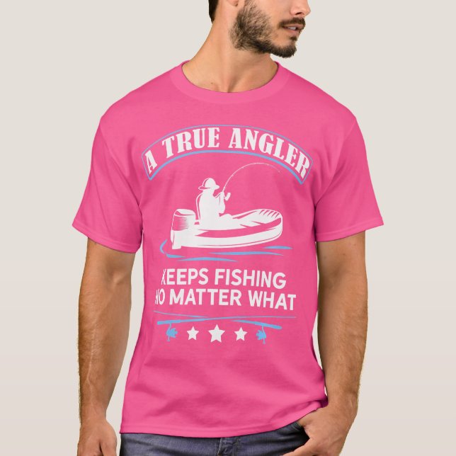 Angler Fisher Fish Rod Angler Fisherman Fishing T-Shirt (Front)