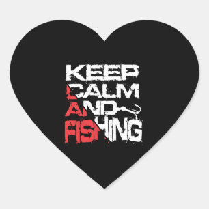 Angler fishing fisherman fishing fish rod heart sticker