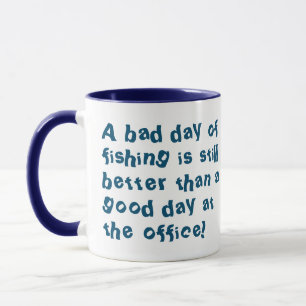Angler or Fisherman Gift with Fishing Quotation Mug