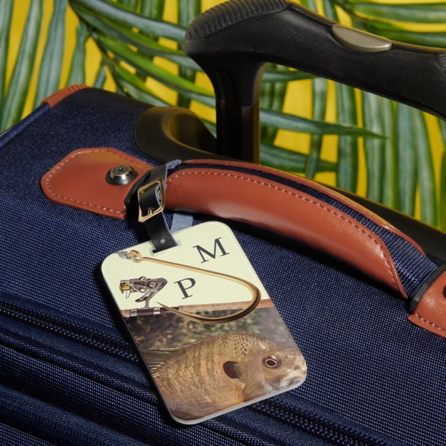 Angler Sportsmen Fishing Luggage Tag (Front Insitu 1)