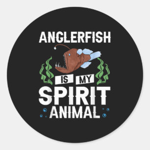 Anglerfish Deep Sea Angler Fish Skeleton Classic Round Sticker