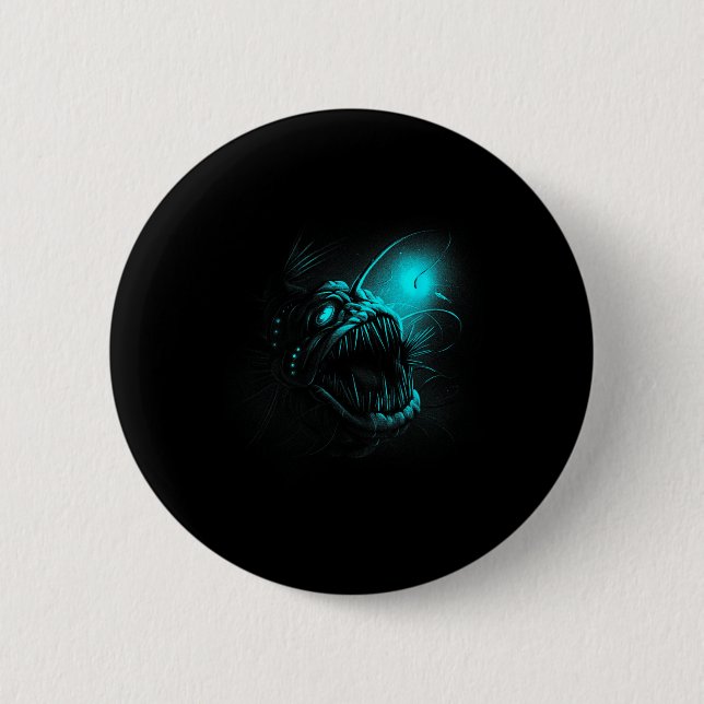 Anglerfish Deep Sea Creatures Angler Fish Ocean Se 6 Cm Round Badge (Front)