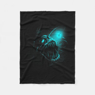 Anglerfish Deep Sea Creatures Angler Fish Ocean Se Fleece Blanket