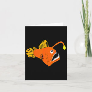 Anglerfish Deep Sea Creatures Angler Fish Sea Mons Card