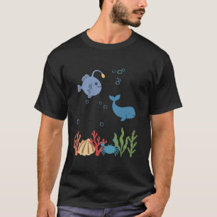 Anglerfish Underwater Kids Whale T-Shirt