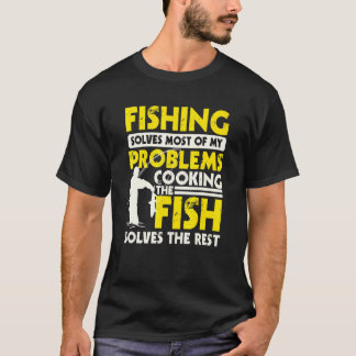 Anglers And Cook Spell Design Fish Cook T-Shirt