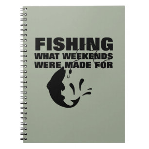 Anglers Fishing Themed Funny Slogan Spiral Notebook