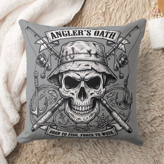 Angler's Oath – Born to Fish, Forced to Work  Cushion (Blanket)